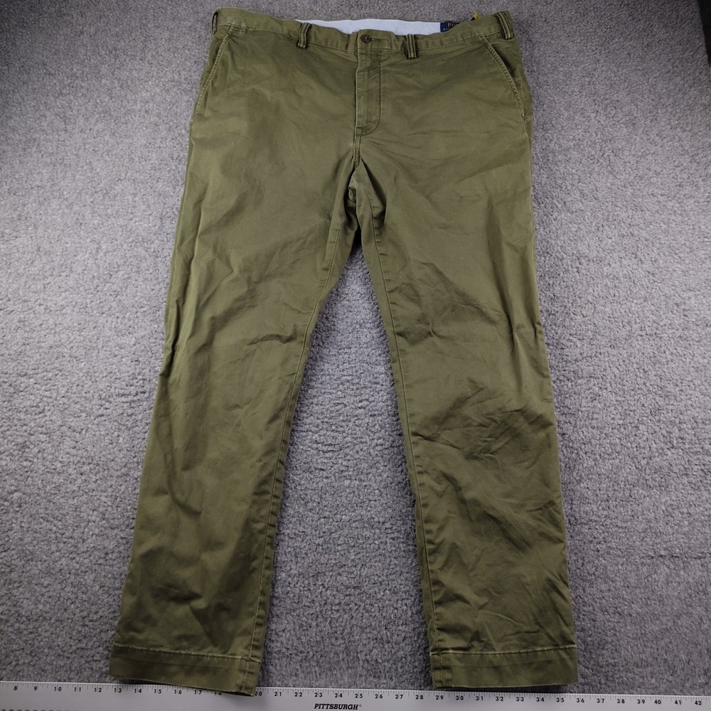 Polo Ralph Lauren Pants Mens 38x30 Slim Stretch Chino Olive Green EUC